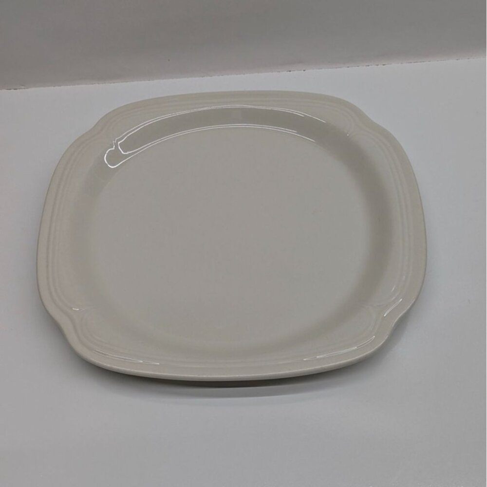 Syracuse China White Dinner Plate 11.25" Rectangular Ceramic Vintage Tableware